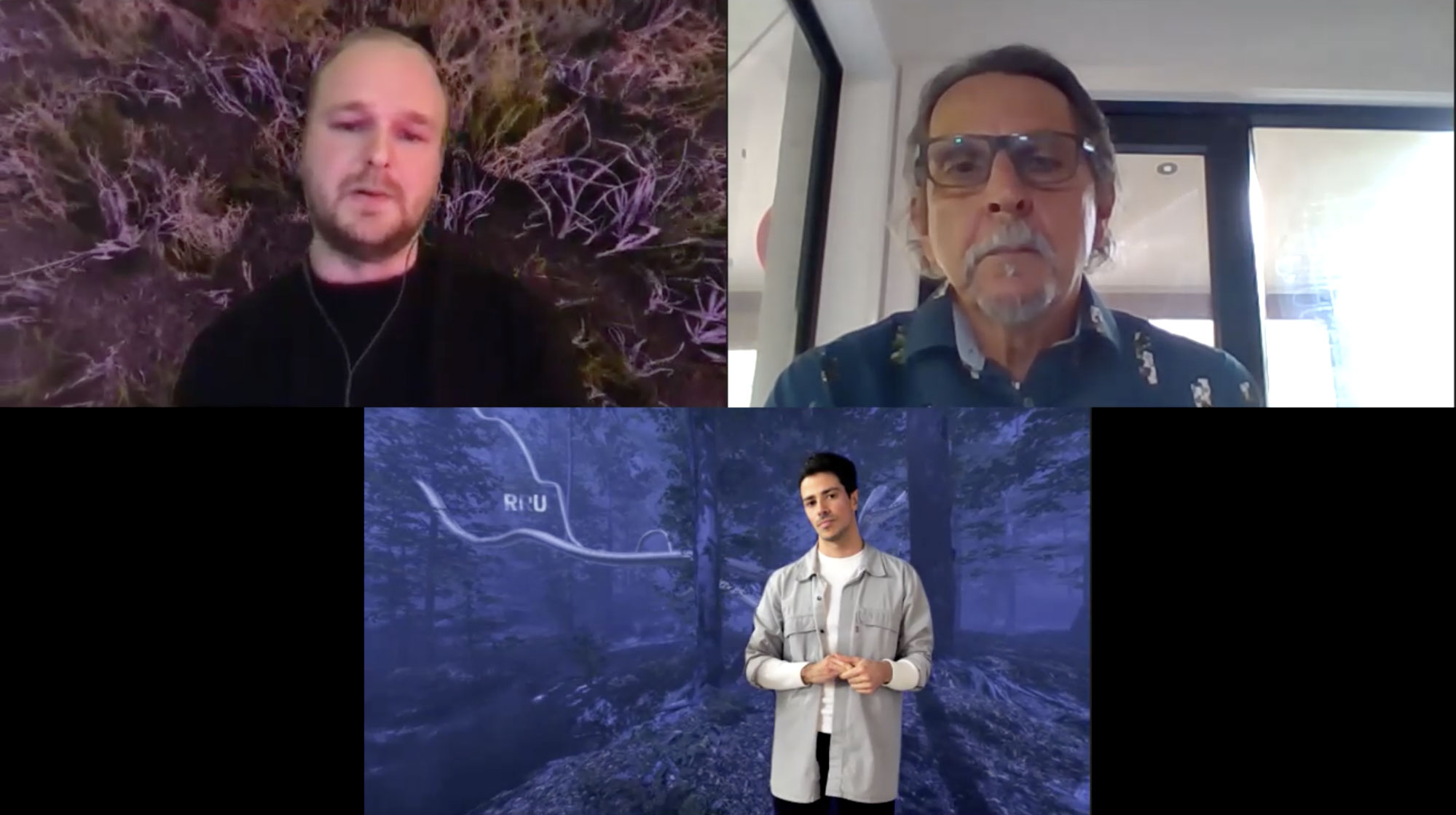 Online conversation between artist and composer Lukas Rehm, environmental philosopher Glenn Albrecht and curator Bruno Alves de Almeida.