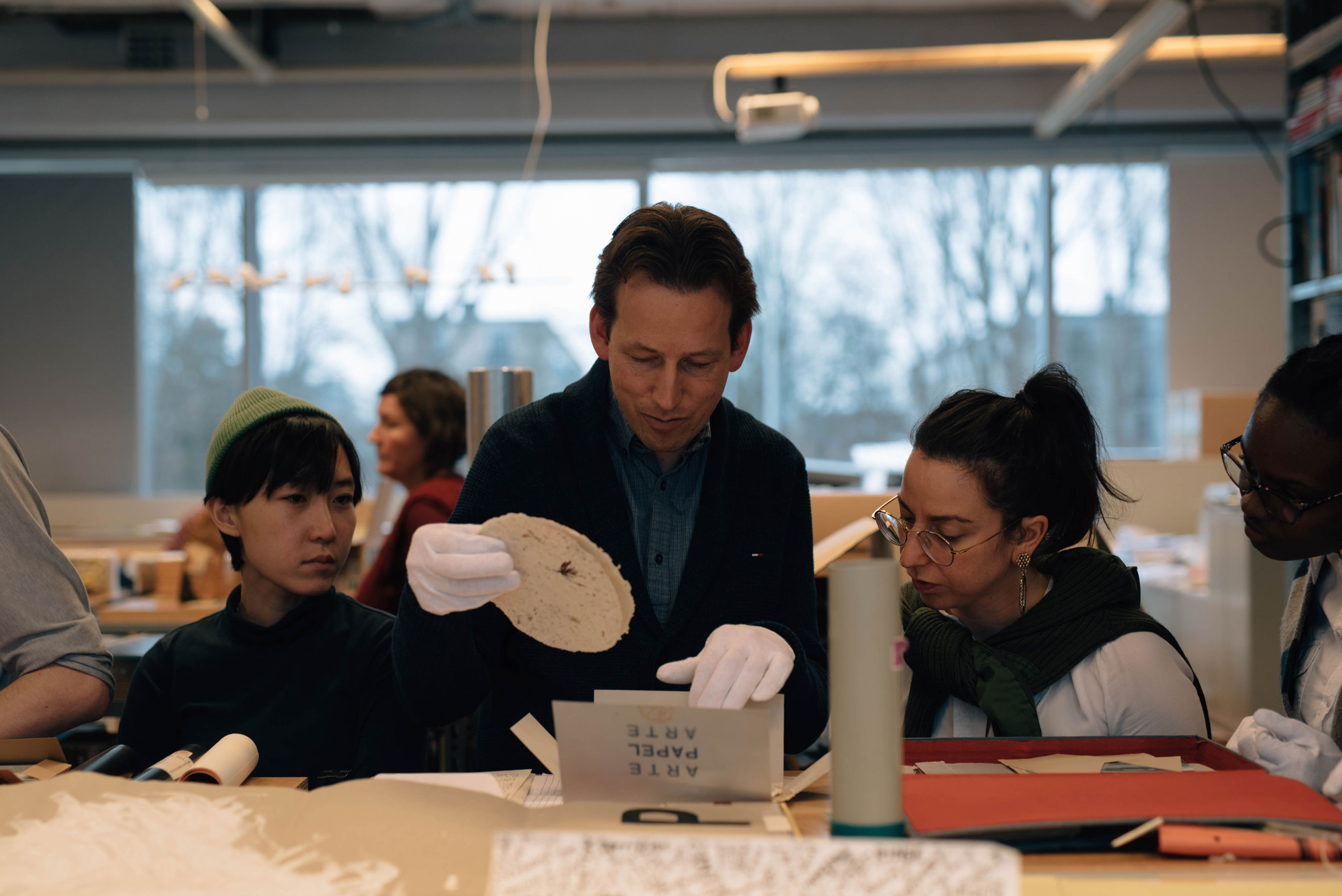 Artist Aram Lee, archaeologist Miguel John Versluys, writer Tamar Shafrir & curator Aude Mgba, part of the project Landscape with Bear, curated by the De Appel Curatorial Programme.