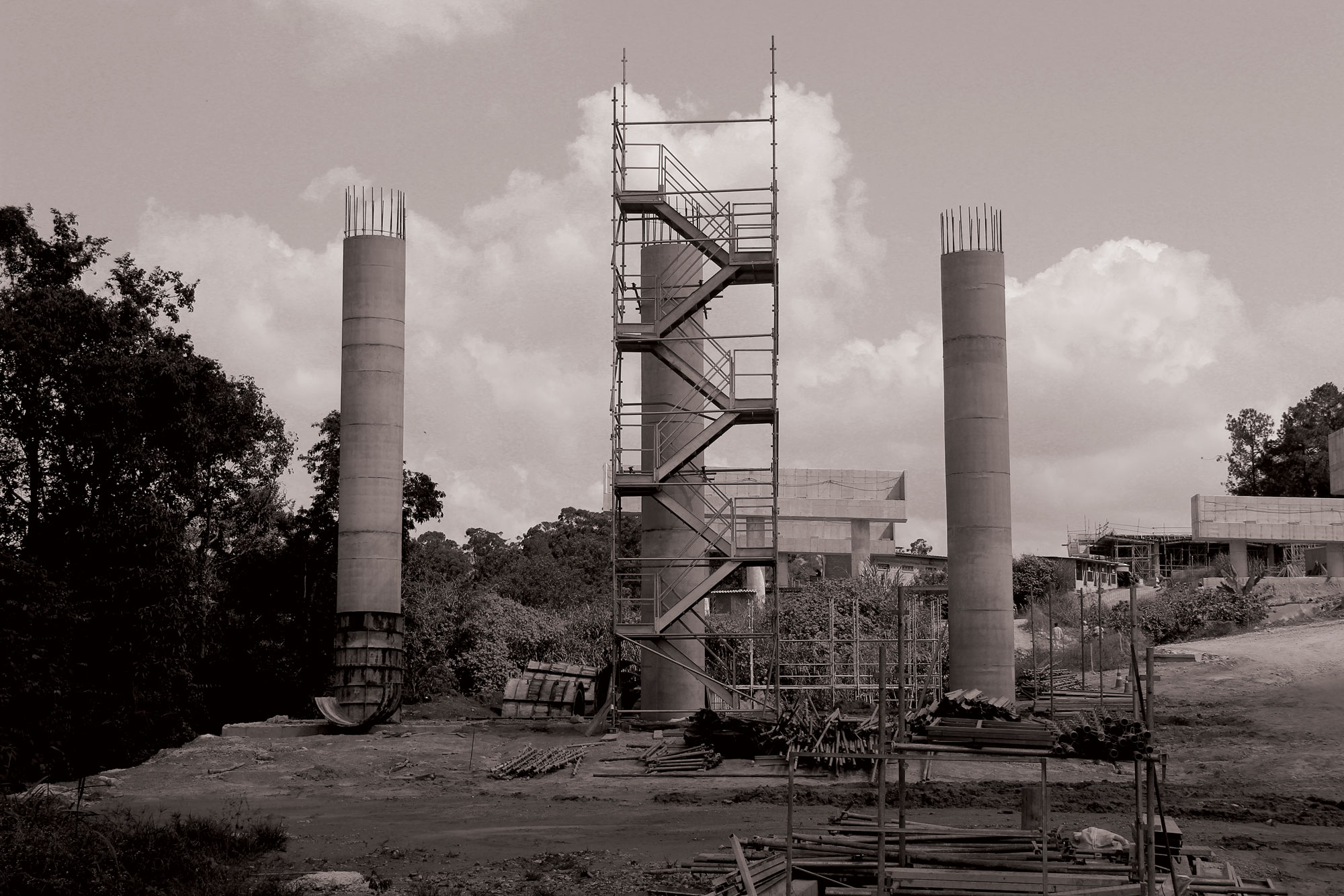 Construction of a section of Rodoanel Mário Covas, the Greater São Paulo beltway, Brazil, 2015.